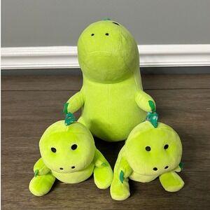 Mariah Elizabeth Pickle Dinosaur Plush Set Green Stuffed Animal Toy Kids‎ Decor